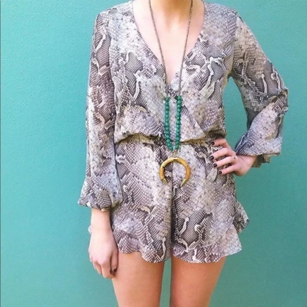 Show Me Your Mumu Snakeskin Rocky Romper